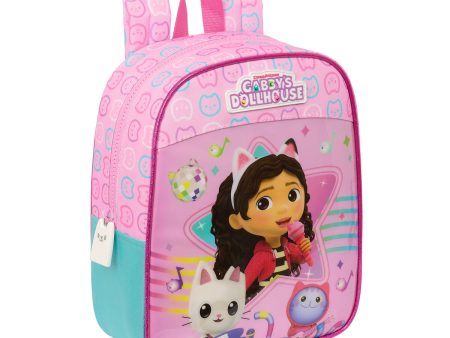 School Bag Gabby s Dollhouse Party Pink 22 x 27 x 10 cm Discount