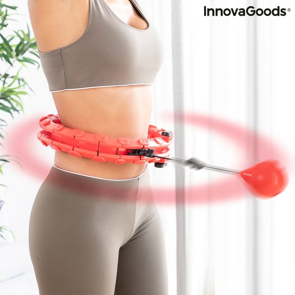 Adjustable Smart Fitness Hoop with Weight Fittehoop InnovaGoods FITTEHOOP Red Multicolour (Refurbished A) Online Sale