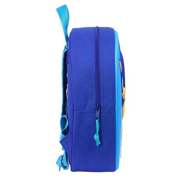 3D School Bag Sonic Speed Blue 27 x 33 x 10 cm Fashion