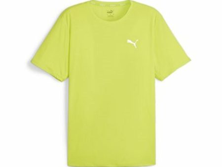 Short-sleeve Sports T-shirt Puma Run Favorite Velocity Yellow Online Hot Sale