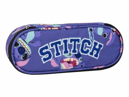 School Case Stitch Purple 8,5 x 5 x 22,5 cm Hot on Sale