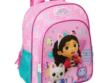 School Bag Gabby s Dollhouse Party Pink 26 x 34 x 11 cm Supply