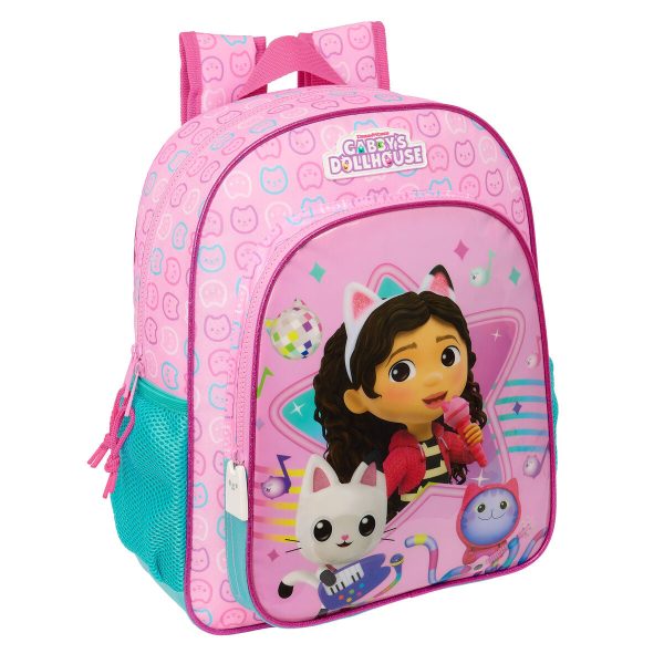 School Bag Gabby s Dollhouse Party Pink 26 x 34 x 11 cm Supply