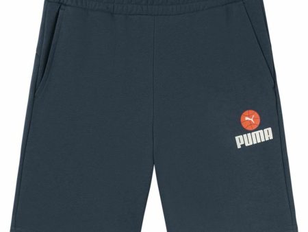 Sports Shorts Puma Blanck Ba Navy Blue Online now