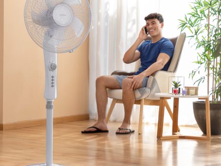 Freestanding Fan InnovaGoods Freshinn White 45 W Fashion