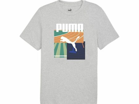 Men’s Short Sleeve T-Shirt Puma GRAPHICS Grey Sale