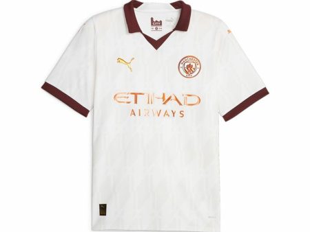 Men s Short-sleeved Football Shirt Puma  Manchester City Away White Online