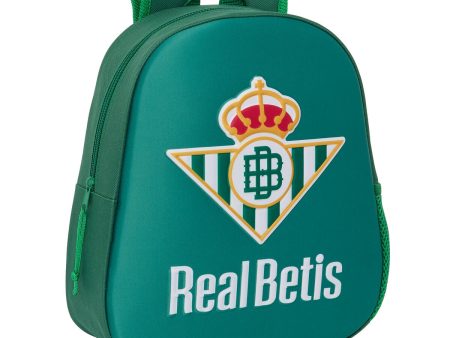 3D School Bag Real Betis Balompié Green 27 x 33 x 10 cm For Discount