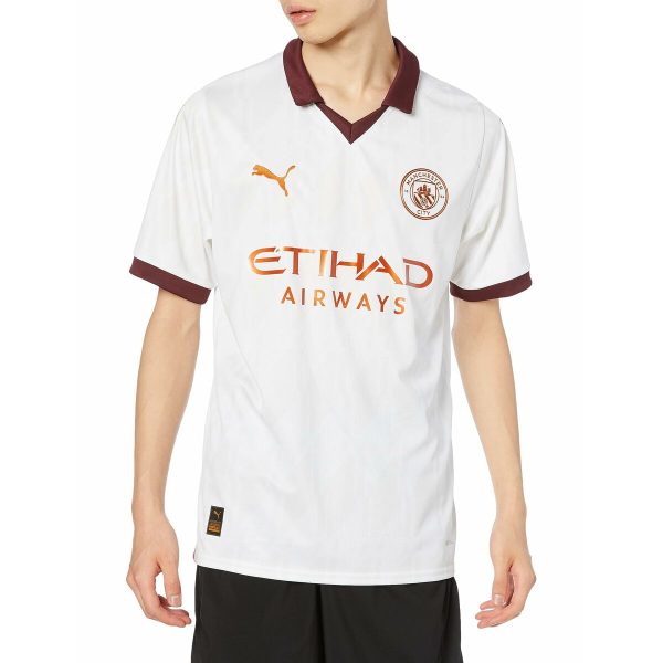 Men s Short-sleeved Football Shirt Puma  Manchester City Away White Online