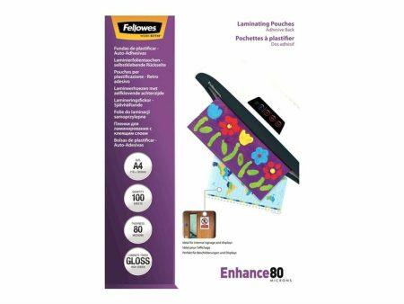 Laminating Pouches Fellowes 100 Pieces Transparent A4 (5 Units) Sale