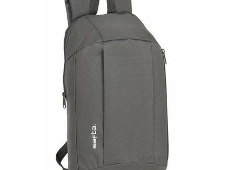 Casual Backpack Safta Grey 22 x 39 x 10 cm Mini For Sale