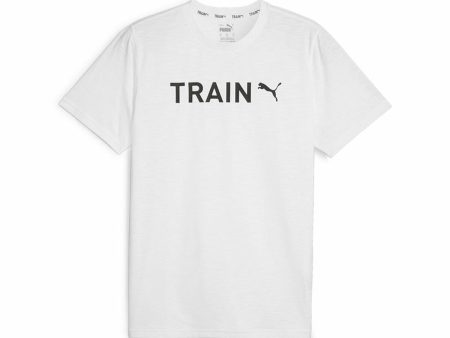 Men’s Short Sleeve T-Shirt Puma Graphic  White Online Sale