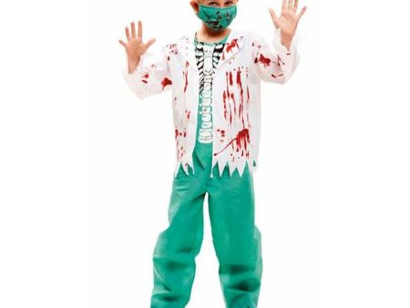 Costume for Children My Other Me Skeletal Surgeon Green S 10-12 Years (4 Pieces) For Sale