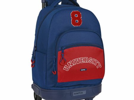 3D School Bag with Wheels Munich College Multicolour 33 x 22 x 45 cm Online