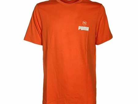 Men’s Short Sleeve T-Shirt Puma Chilli Powder Orange Online Sale