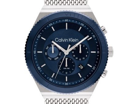 Men s Watch Calvin Klein 25200305 Silver (Ø 44 mm) For Sale