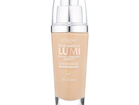 L OREAL - True Match Lumi Makeup W3 Nude Beige - 1 fl. oz. (30 ml) Supply