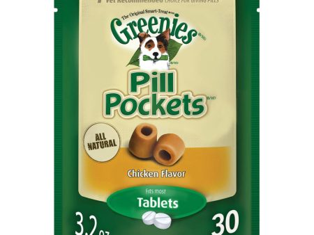 GREENIES - Pill Pockets Tablets Dog Treats Chicken Flavor - 30 Treats (3.2 oz. 90 g) on Sale