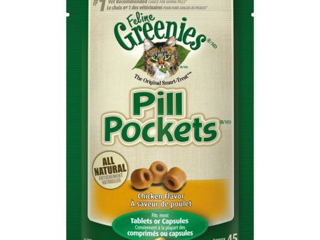 GREENIES - Pill Pockets Cat Treats Chicken Flavor  - 45 Treats (1.6 oz. 45 g) Online Hot Sale