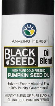 AMAZING HERBS - Black Seed & Pumpkin Seed Oil - 8 fl. oz. (240 ml) Supply