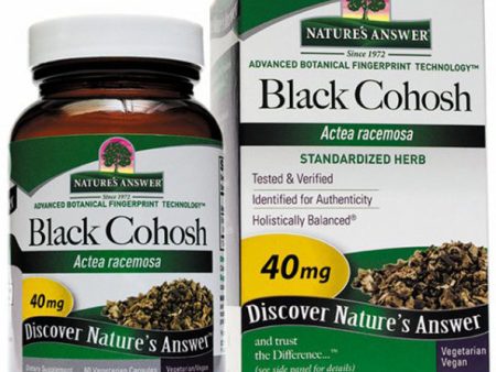 NATURE S ANSWER - Black Cohosh Root Standardized Extract - 60 Vegetarian Capsules Online Hot Sale