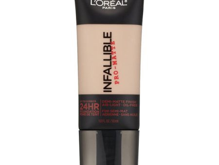 L OREAL - Infallible Pro-Matte Foundation 102 Shell Beige - 1 fl. oz. (30 ml) Online Sale