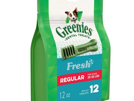 GREENIES - Fresh Dental Dog Treats Regular - 12 Treats (12 oz. 340 g) on Sale