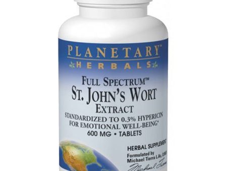 PLANETARY HERBALS - St. Johns Wort Extract Full Spectrum 600 mg - 60 Tablets Online Hot Sale